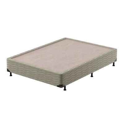 Cama Box de Casal Probel Fort Comfort com Pillow Top e Molas Prolastic 72x138x188cm Branco com Bege