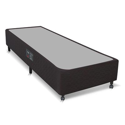 Cama Box Solteiro Castor Sleep Classic Hibrido com Molas Ensacadas 64x88x188cm Branco com Cinza