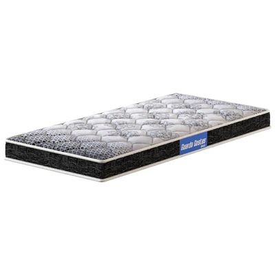 Cama Box de Solteiro Guarda Costas Espuma D23 52x88x188cm Probel Branco com Preto