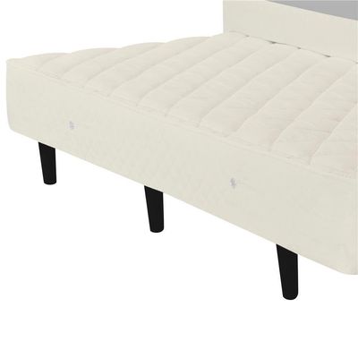 Base Box para Colchão Solteiro Itaflex Lyon com Cama Auxiliar 42x88x188 cm Bege