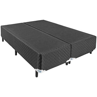 Cama Box Queen Portobel + Colchão Queen Portobel Diplomata Orthopedic com Espuma D-33 65x158x198 cm Preto