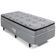 Cama Box Conjugada Solteiro Nature com Pillow Inn e Molas Bonnel 56x88x188cm Herval Cinza com Branco Floral