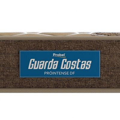 Colchão de Solteiro Probel Guarda Costas Próintense DF Espuma D33 Bege com Marrom