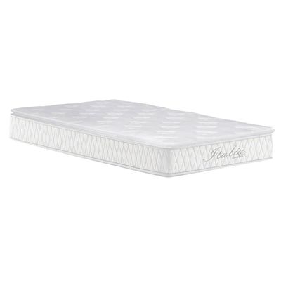 Colchão Solteiro Itália com Pillow Top e Molas Ensacadas 26x96x205 cm Umaflex Branco