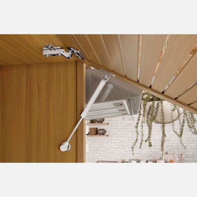 Cozinha Compacta em MDF Nesher Princesa com 3 Portas, 6 Prateleiras e 2 Gavetas Freijo e Off White