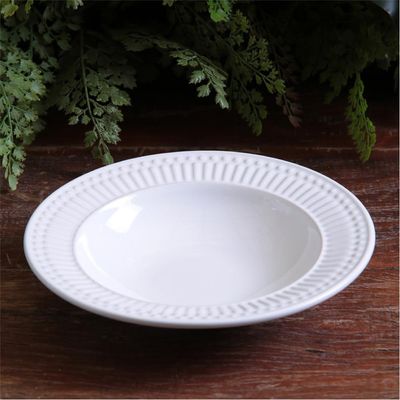 Conjunto de Pratos Fundos Porto Brasil Roma em Faiança Feldspática 6 Peças Branco