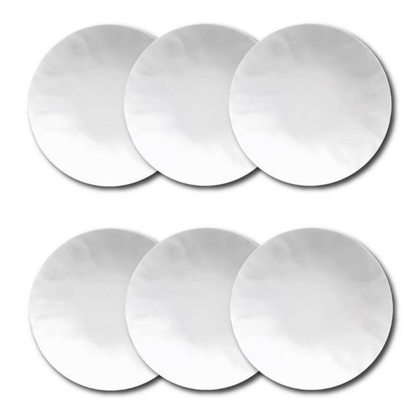 Conjunto de Pratos Fundos Germer Orgânico em Porcelana 6 Peças Branco