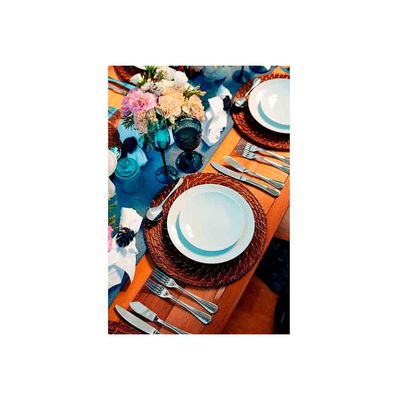 Conjunto com 6 Pratos Rasos Tramontina Sophia em Porcelana 28 cm Branco