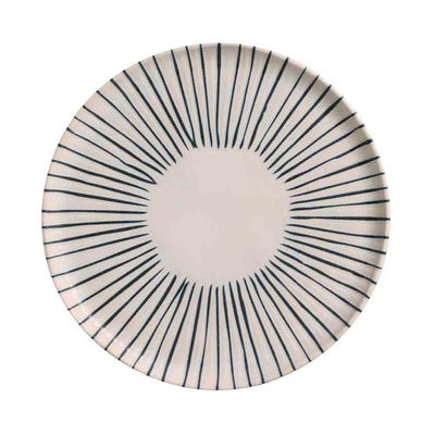 Conjunto com 6 Pratos Rasos Porto Brasil Bio Elemento em Stoneware 27,5 cm Cinza