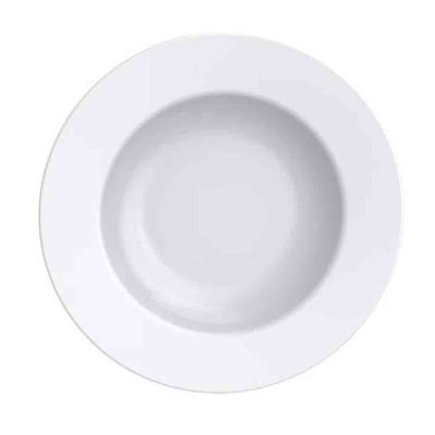 Conjunto com 6 Pratos Fundos Tramontina Maria Augusta em Porcelana 23 cm Branco