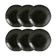 Conjunto com 6 Pratos Fundos Porto Brasil Orgânico Carbon em Cerâmica Stoneware 21,2cm Preto