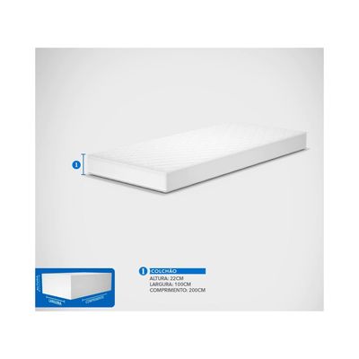 Colchão Solteirão Guarda Costas Próintense DF Espuma D33 Probel Bege com Marrom