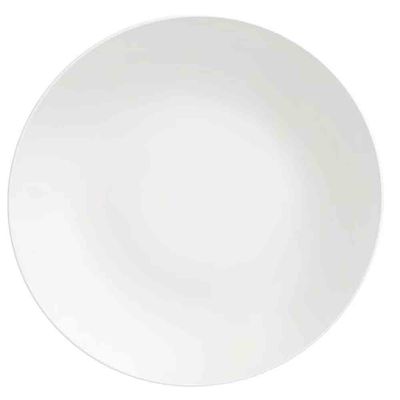 Conjunto com 12 Pratos Tramontina Leonora em Porcelana Branco