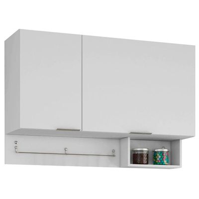 Cozinha Completa Bartira Rubi com 5 Portas, 3 Gavetas e 3 Prateleiras Branco