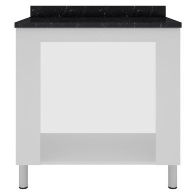 Cozinha Compacta Bartira Rubi com 2 Portas, 5 Gavetas e 1 Prateleira Branco