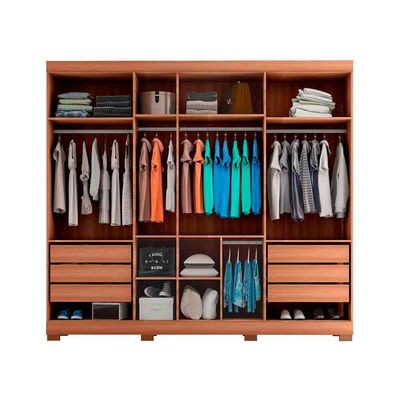 Guarda-Roupa Casal Bartira Diplomata com 7 Portas e 6 Gavetas Avelã/Cappuccino