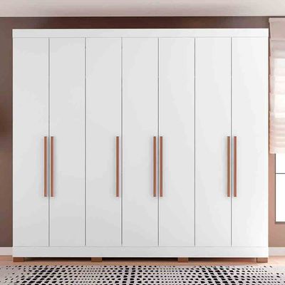 Guarda-Roupa Casal Bartira Diplomata com 7 Portas e 6 Gavetas Branco
