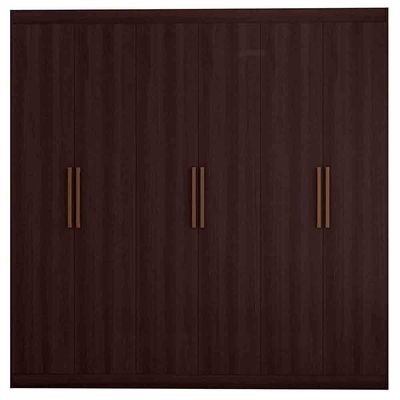 Guarda-Roupa Casal Bartira Ville com 6 Portas e 2 Gavetas Café
