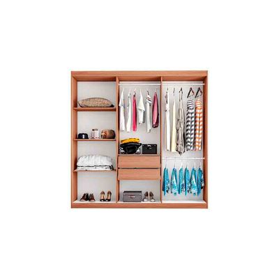 Guarda-Roupa Casal Bartira Ville com 6 Portas e 2 Gavetas Avelã/Cappuccino