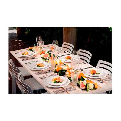 Conjunto com 6 Pratos Rasos Tramontina Maria Augusta em Porcelana 27 cm Branco