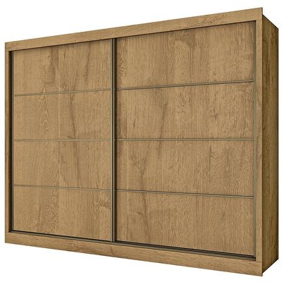Guarda-Roupa Made Marcs Sevilha Flex com 2 Portas, 6 Gavetas e 10 Prateleiras Amêndoa e Off White