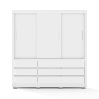 Guarda-Roupa Bartira Arezzo com 3 Portas e 9 Gavetas Branco