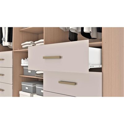 Guarda-Roupa Santiago com 6 Portas e 6 Gavetas Externas Bartira Avelã/Cappuccino