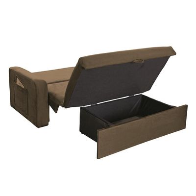 Sofá Cama Motta com Baú Matrix Castor