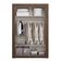 Guarda-Roupa Baden 2 Portas 2 Prateleiras Herval Nogueira
