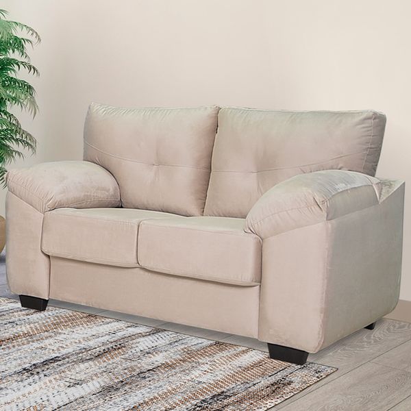 Sofá 2 Lugares Montreal II com Revestimento em Veludo Slim Luizzi Capuccino Sofá 2 Lugares Montreal II com Revestimento em Veludo Slim Luizzi Capuccino