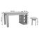Mesa Multi com 4 Bancos Nicho e Prateleira Nova Móbile Branco
