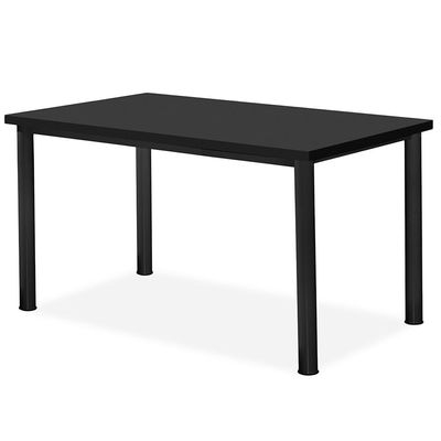 Mesa de Jantar Aço Nobre Júlia Plus com 4 Cadeiras Preto com Bege