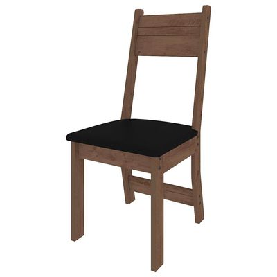 Mesa de Jantar com 4 Cadeiras Pequi Indekes Noce