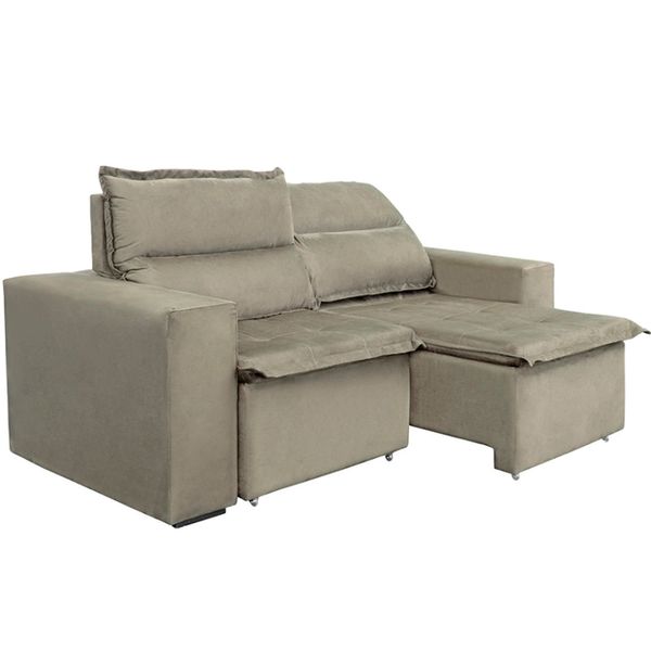 Sofá 3 Lugares Luizzi Montana Retrátil e Reclinável Cappuccino Sofá 3 Lugares Luizzi Montana Retrátil e Reclinável Cappuccino