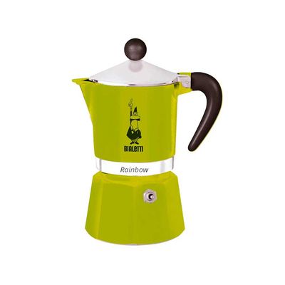 Cafeteira Italiana Bialetti Rainbow em Alumínio 3 Xícaras Verde