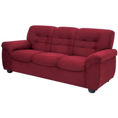 Sofá de 3 Lugares Linoforte Stillus II com 204 cm de Largura e Revestido em Tecido Suede Vermelho