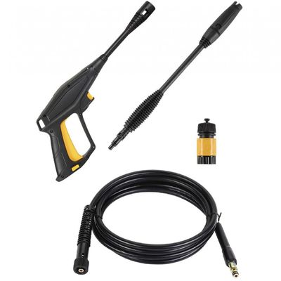 Lavadora de Alta Pressão Wap Ágil 1800 Compacta com Jato de Água Leque e Concentrado, 1300PSI e Sistema Stop Total 1400W Preto com Amarelo / 220V