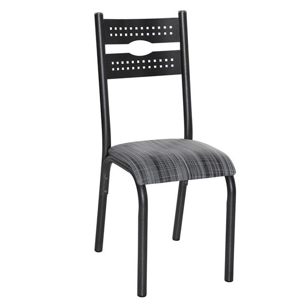 Cadeira Landra com Assento em Material Sintético Ciplafe Preto Cadeira Landra com Assento em Material Sintético Ciplafe Preto