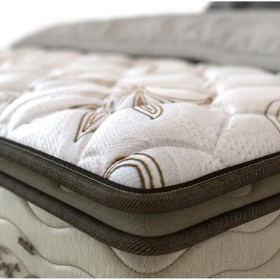 Cama Box de Solteiro Probel Fort Comfort com Pillow Top e Molas Prolastic 72x88x188cm Branco com Bege