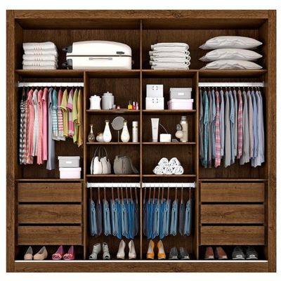 Guarda-Roupa Made Marcs Sevilha com 2 Portas, 6 Gavetas Brauna