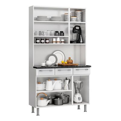 Cozinha Compacta Prisma com 6 Portas e 3 Gavetas Itatiaia Branco