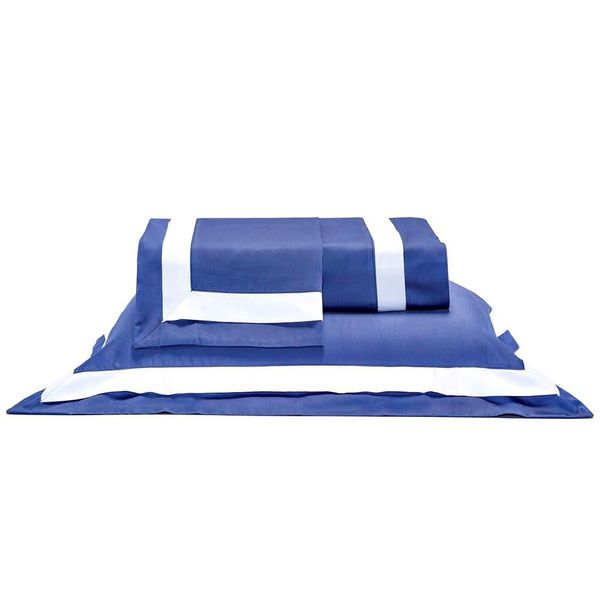 Jogo de Cama King Size Plumasul Comfy Navy Cetim 400 fios com 4 Peças Azul Jogo de Cama King Size Plumasul Comfy Navy Cetim 400 fios com 4 Peças Azul