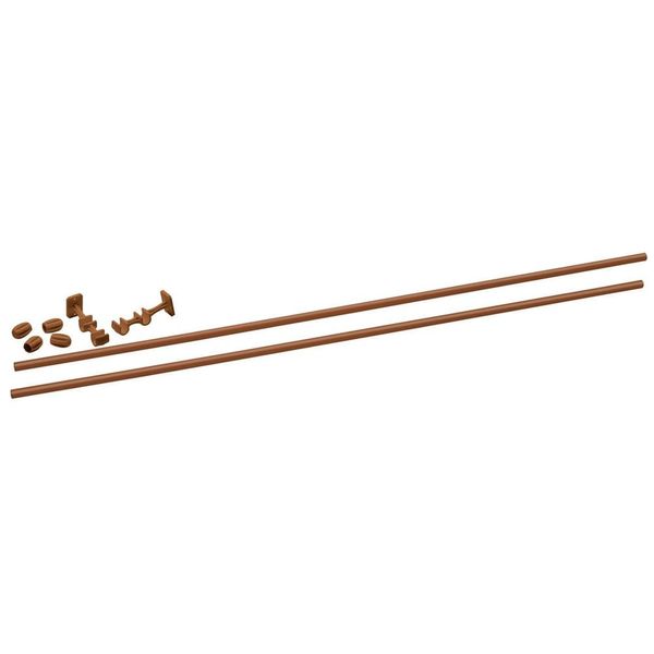 Varão Duplo para Cortinas Utimil Marrom em Aço 1 m Marrom Varão Duplo para Cortinas Utimil Marrom em Aço 1 m Marrom