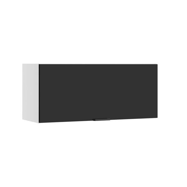 Armário Itatiaia Exclusive com 1 Porta Basculante Branco com Preto Armário Itatiaia Exclusive com 1 Porta Basculante Branco com Preto