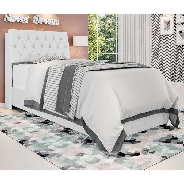 Cabeceira Cama de Solteiro Isis 3 Prateleiras Framar Branco Cabeceira Cama de Solteiro Isis 3 Prateleiras Framar Branco