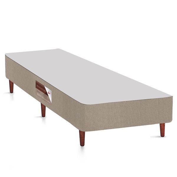 Base Box para Colchão Solteiro Castor Revolution 27x88x188 cm Bege com Marrom