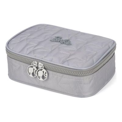 Kit Mochila Juvenil Da Barbie Com Estojo Cinza - Luxcel