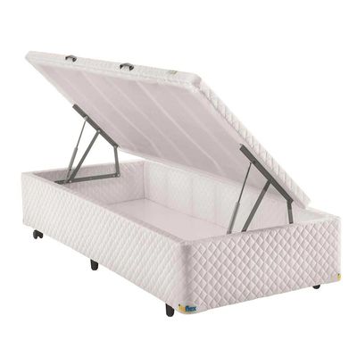 Base Box para Colchão Solteiro Itaflex Universal com Baú 40,5x88x188 cm Branco