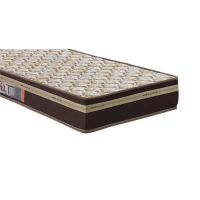 Colchão Solteiro Millenium Espuma D33 19x88x188 cm Hellen Marrom com Bege