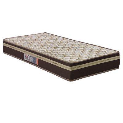Colchão Solteiro Millenium Espuma D33 19x88x188 cm Hellen Marrom com Bege